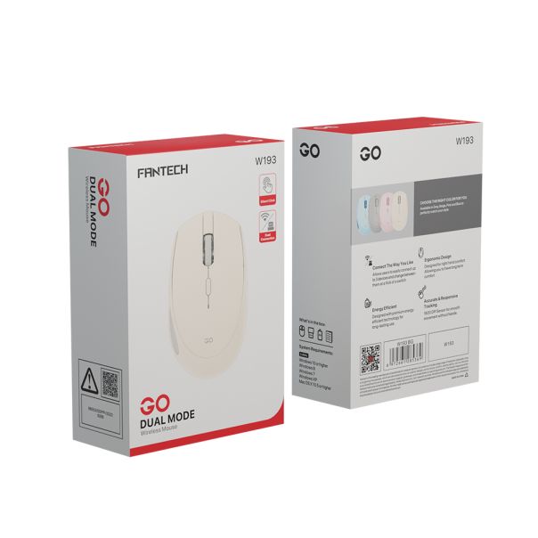 Miš kancelarijski bezicni GO W193 sivi FANTECH - EP2900154