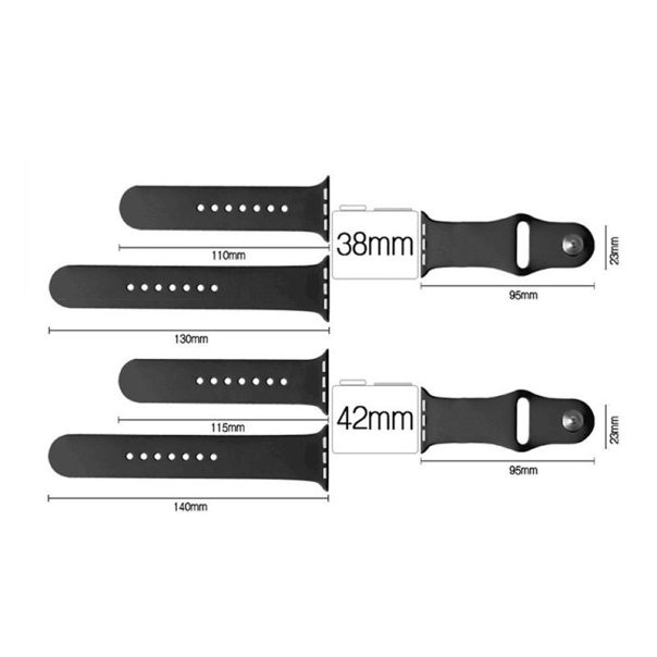 Narukvica za Apple Watch Silicone Strap white M/ L 42/ 44/ 45 mm - 031775-1