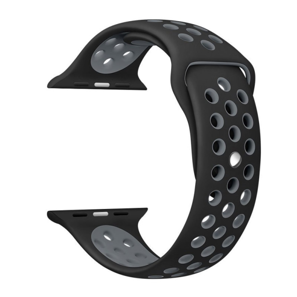 Narukvica za Apple Watch Sport Silicone Strap black grey S/ M 38/ 40/ 41 mm - 031781-1