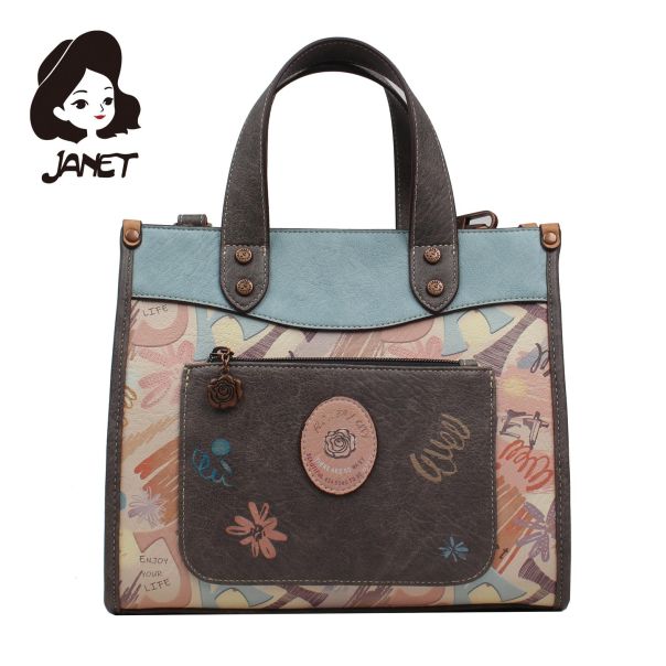 JANET FLOWERY CITY Tašna damska J-001B  28x14x25 - J-001B NS34286