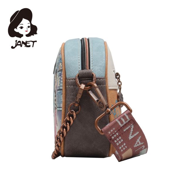 JANET FLOWERY CITY Tašna damska  J-002C 2025 24x10x21 - J-002C NS34282