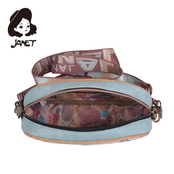 JANET FLOWERY CITY Tašna damska  J-002C 2025 24x10x21 - J-002C NS34282