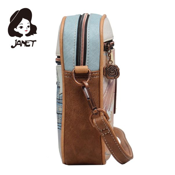 JANET FLOWERY CITY Tašna damska J-010B 14x5.5x19 - J-010B NS34288