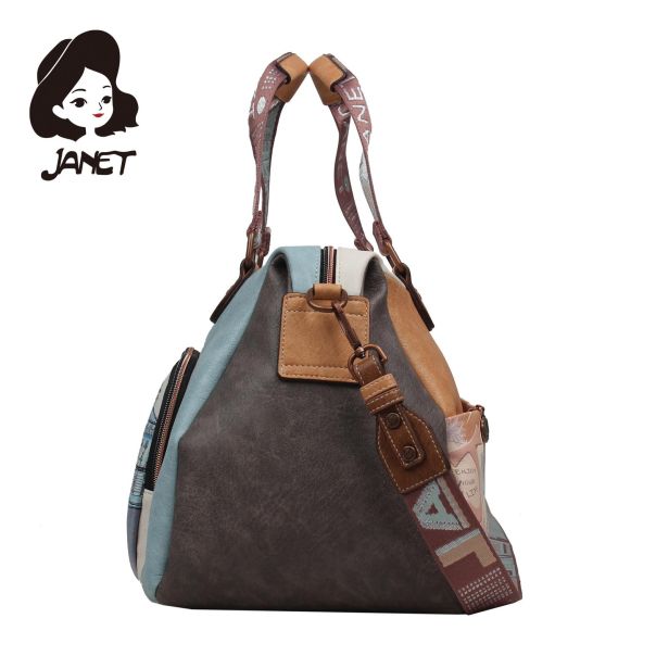 JANET FLOWERY CITY Tašna damska J-017B 47x23x27 - J-017B NS34283