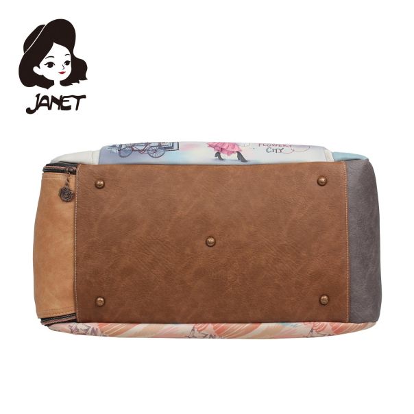 JANET FLOWERY CITY Tašna damska J-017B 47x23x27 - J-017B NS34283