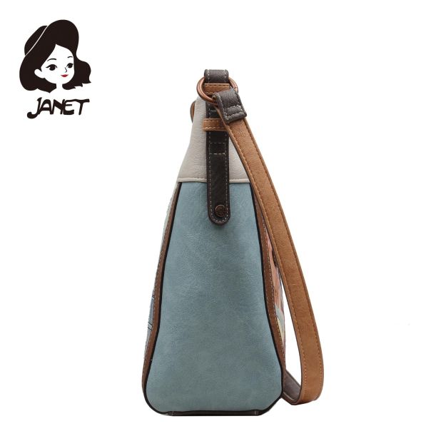 JANET FLOWERY CITY Tašna damska J-048B  30x12x28 - J-048B NS34293