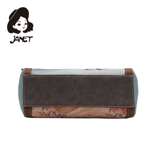 JANET FLOWERY CITY Tašna damska J-048B  30x12x28 - J-048B NS34293