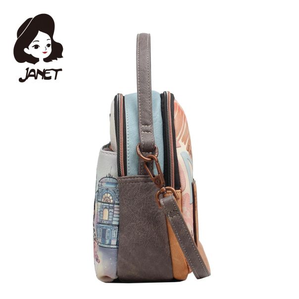 JANET FLOWERY CITY Tašna damska J-056B 17x10x20.5 - J-056B NS34296