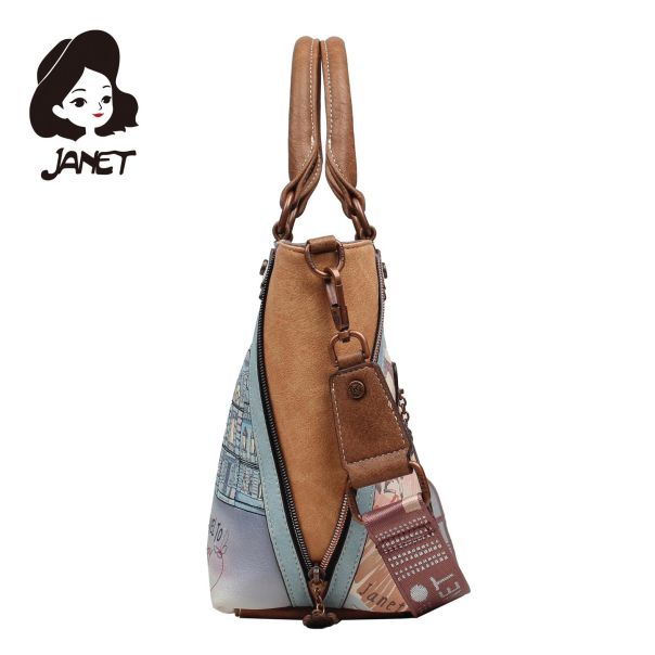 JANET FLOWERY CITY Tašna damska J-082A 43x14x24 - J-082A NS34298