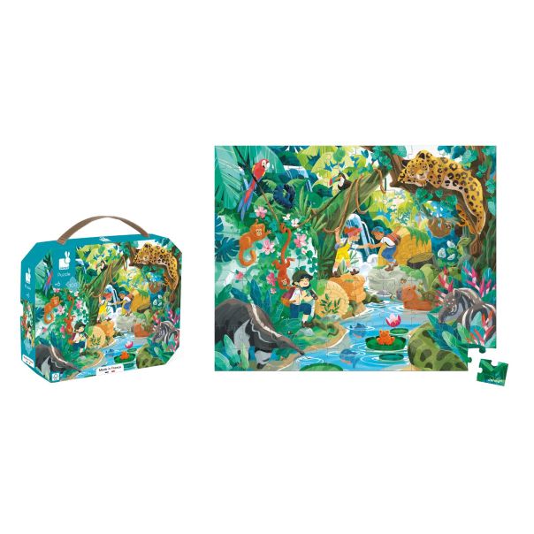 JANOD Puzzle za decu Avanture iz džungle - 100 delova - J02667