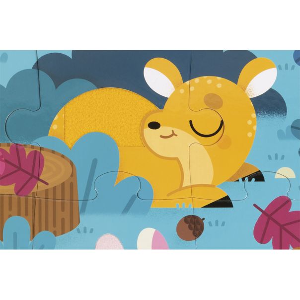 JANOD Puzzla taktilna Šumske životinje - 20 delova - J02685