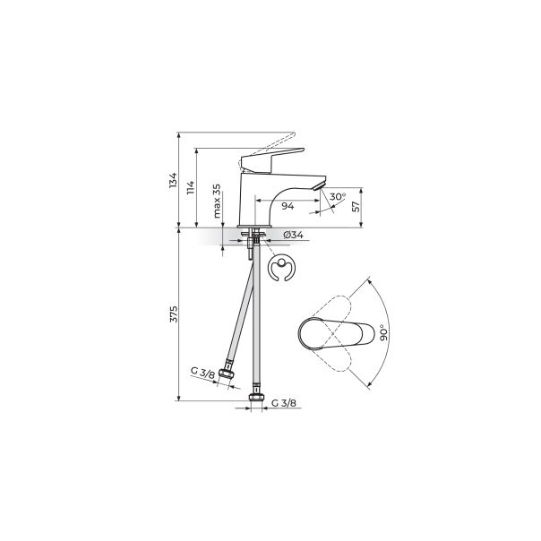 ROSAN SMART BATERIJA LAVABOA JA 301001 - 3436-1-1