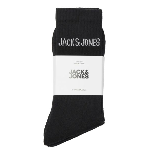 JACK & JONES JUNIOR čarape za dečake JNR LN Set 5kom, crne - 12266889B