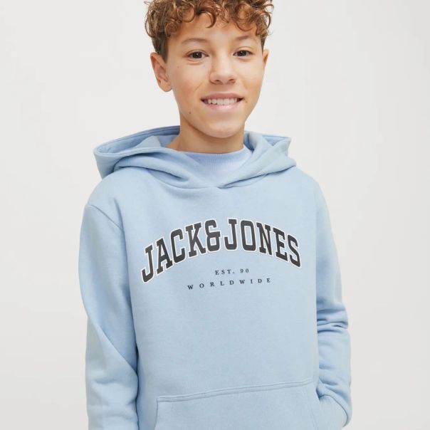 JACK & JONES JUNIOR Duks za dečake sa kapuljačom JJCALEB, plavi - 12259564