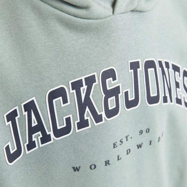 JACK & JONES JUNIOR Duks za dečake sa kapuljačom JJCALEB, zeleni - 12259564Z