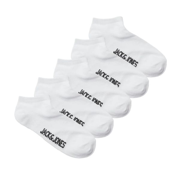 JACK & JONES JUNIOR kratke čarape za dečake JNR Set 5kom, bele - 12186046