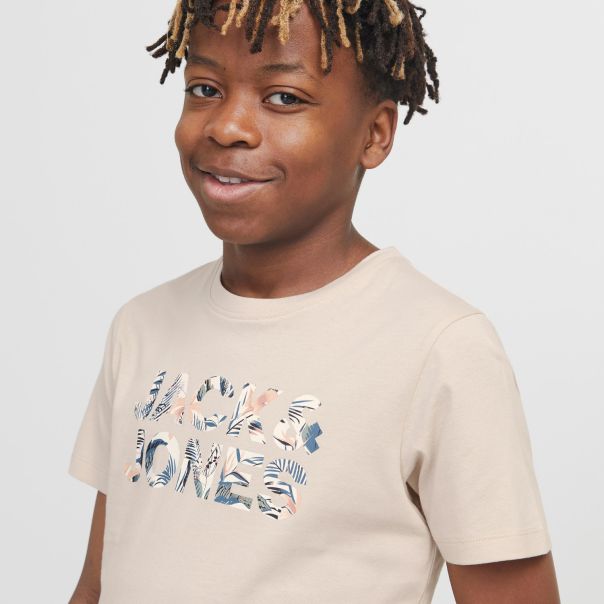 JACK & JONES JUNIOR Majica kratak rukav za dečake JJEBRYAN, bež - 12268854B