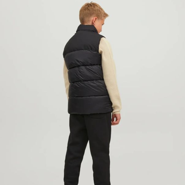 JACK & JONES JUNIOR Prsluk za dečake JJETOBY, crni - 12236914B