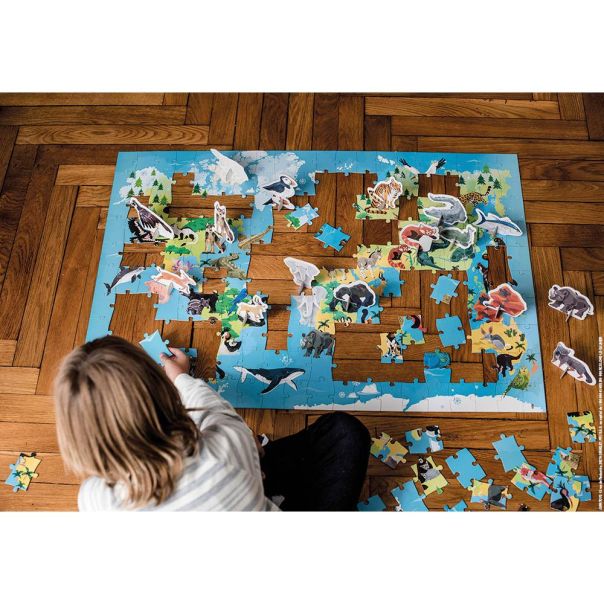 JANOD 3D  Puzzle Ugrožene životinjice - 200 delova - J02676-1
