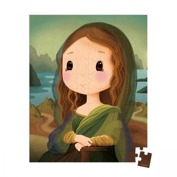 JANOD Puzzle za decu Leonardo da Vinči - 100 delova - J02579