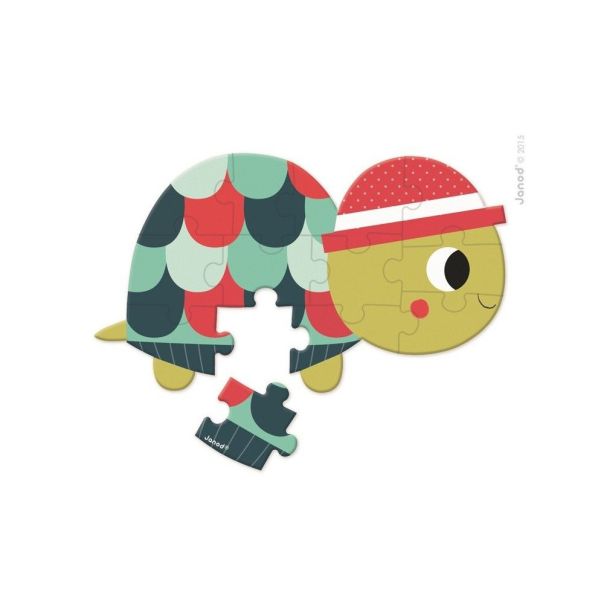 JANOD Mini puzzle Kornjača - 12 delova - J02852-4