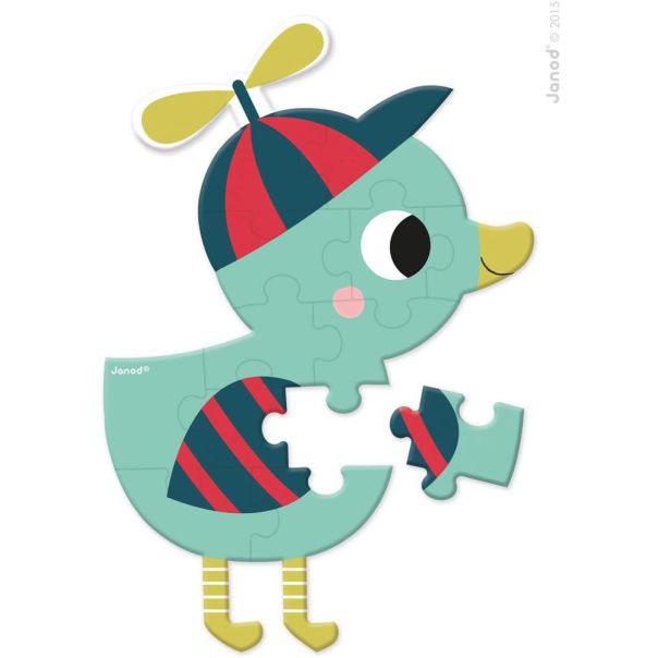 JANOD Mini puzzle Patkica - 12 delova - J02852-2