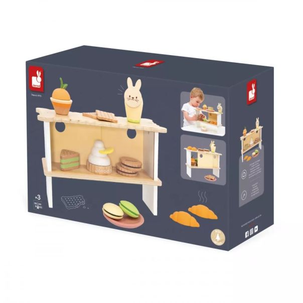 JANOD Drvena igračka Štand za kolačiće i peciva - J06557