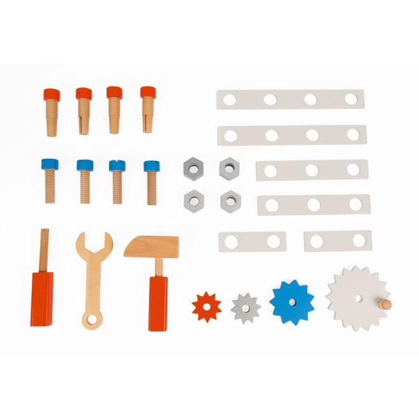 JANOD Drvena guralica sa alatom Brico’kids - J06478