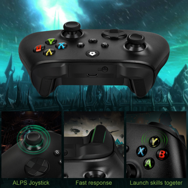 Joypad WIFI kontroler za XBOX One, XBOX X series, PC Windows, PS 3 crni - 213997-1