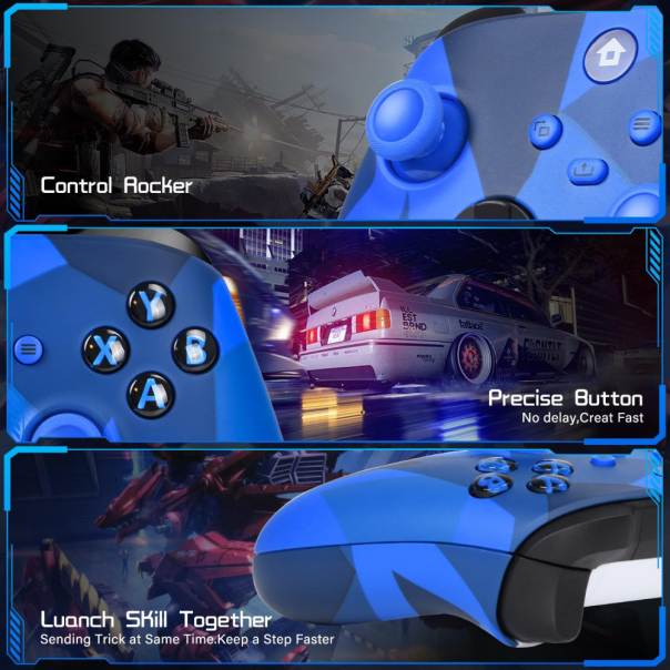 Joypad WIFI kontroler za XBOX One, XBOX X series, PC Windows, PS 3 mermerno plava - 214000-1