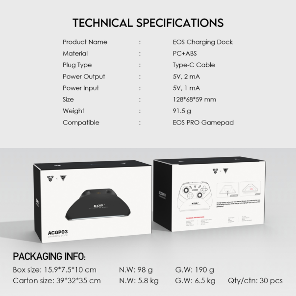 Joypad wireless charging dock Fantech ACGP03 WGP15 compatibile crni - 214348