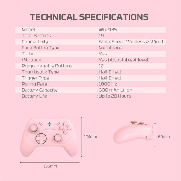 Joypad wireless Fantech WGP13S Revolver III Sakura - G219688