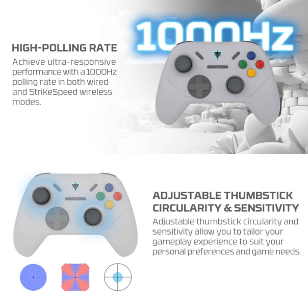 Joypad wireless Fantech WGP13s Shooter III Super Maxfit sivi - G220827