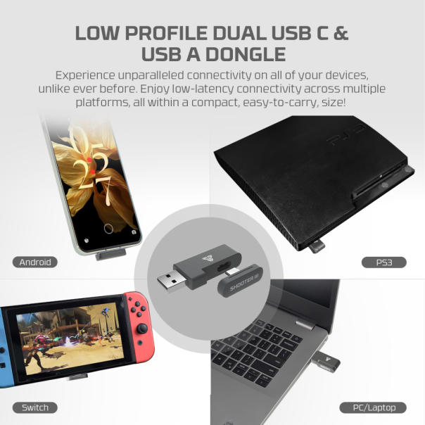 Joypad wireless Fantech WGP13S shooter III Super Maxfit sivi - 220827