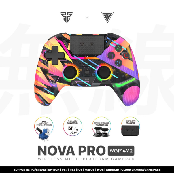 Joypad wireless Fantech WGP14V2 NOVA PRO multiplatform Rainbow - G218224