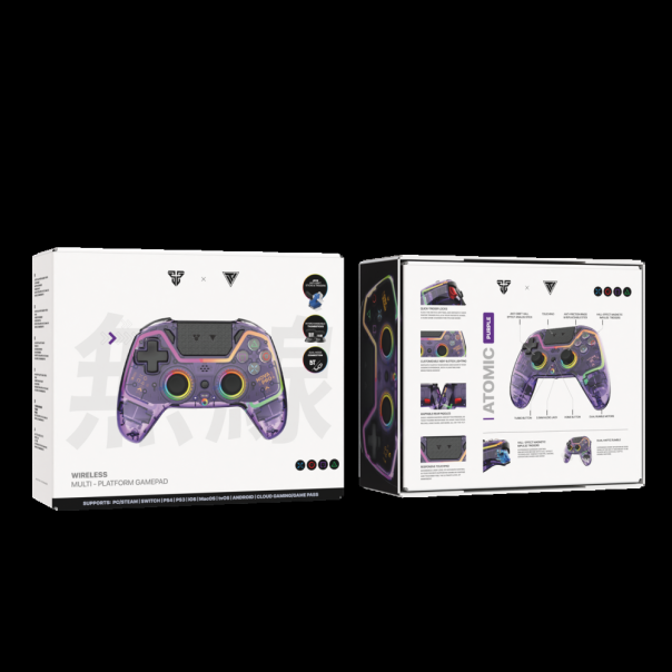 Joypad wireless Fantech WGP14V2 NOVA PRO multiplatform RGB CLEAR ljubicasti - 218221