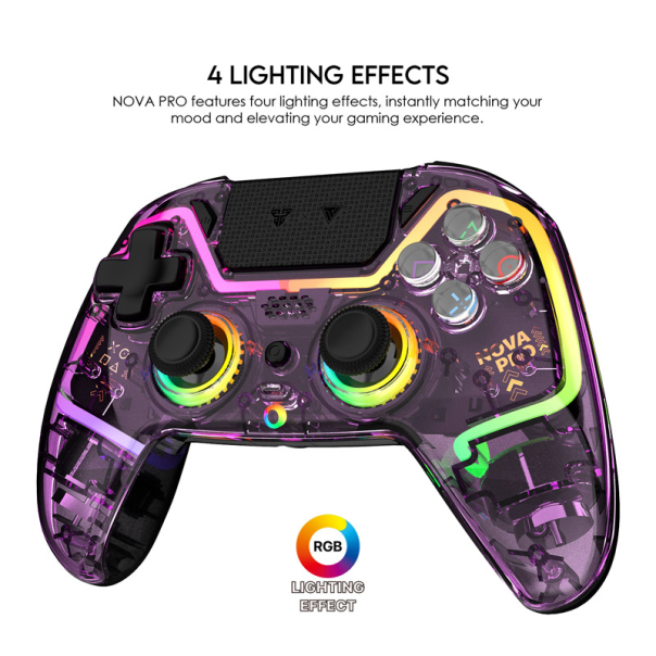 Joypad wireless Fantech WGP14V2 NOVA PRO multiplatform RGB CLEAR ljubicasti - G218221