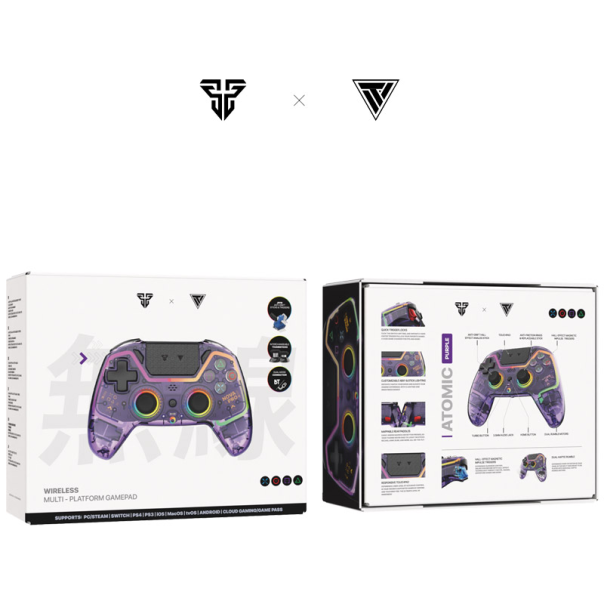Joypad wireless Fantech WGP14V2 NOVA PRO multiplatform RGB CLEAR ljubicasti - G218221