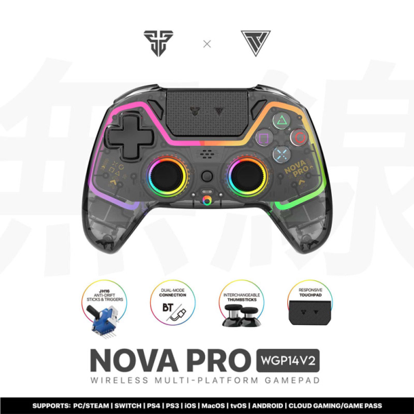 Joypad wireless Fantech WGP14V2 NOVA PRO multiplatform RGB crni - G214902