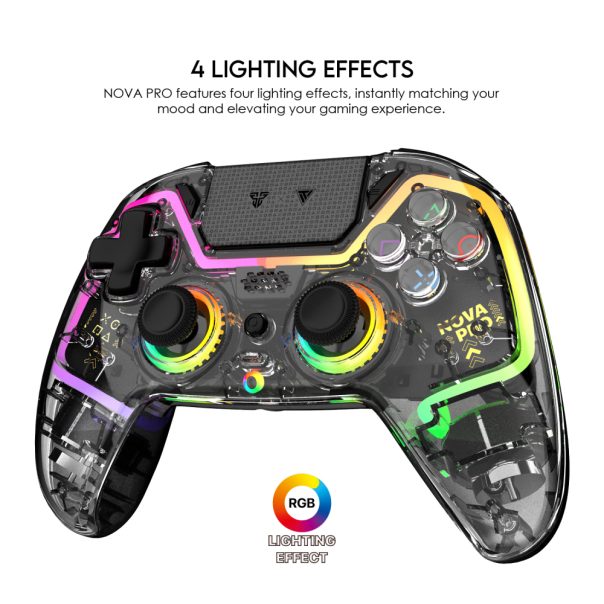 Joypad wireless Fantech WGP14V2 NOVA PRO multiplatform RGB CLEAR crni - 214902