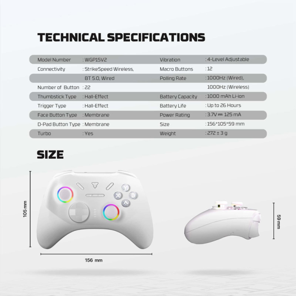 Joypad wireless Fantech WGP15V2 EOS PRO II multiplatform RGB beli - G222345