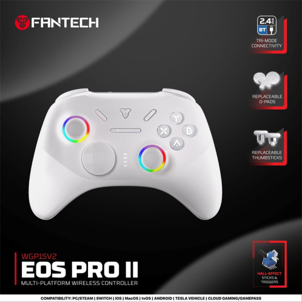 Joypad wireless Fantech WGP15V2 EOS PRO II multiplatform RGB beli - G222345