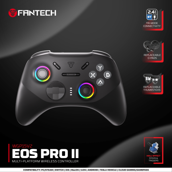 Joypad wireless Fantech WGP15V2 EOS PRO II multiplatform RGB crni - 224150-1
