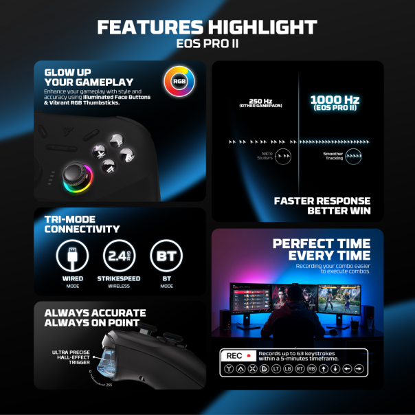 Joypad wireless Fantech WGP15V2 EOS PRO II multiplatform RGB crni - 224150-1