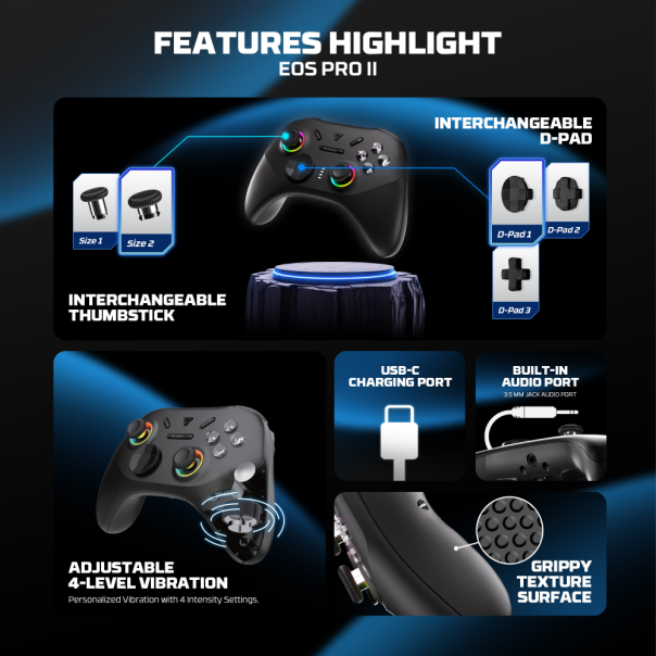 Joypad wireless Fantech WGP15V2 EOS PRO II multiplatform RGB crni - 224150-1