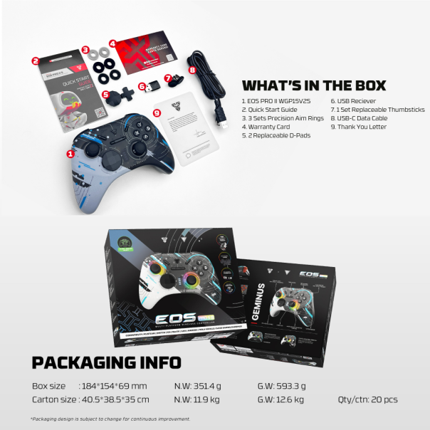 FANTECH Džojstik Eos Pro II Gemnius WGP15V2 - 222347