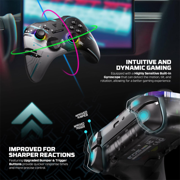 Joypad wireless Fantech WGP15V2S EOS PRO II S Geminus multiplatform RGB crnii - G222347