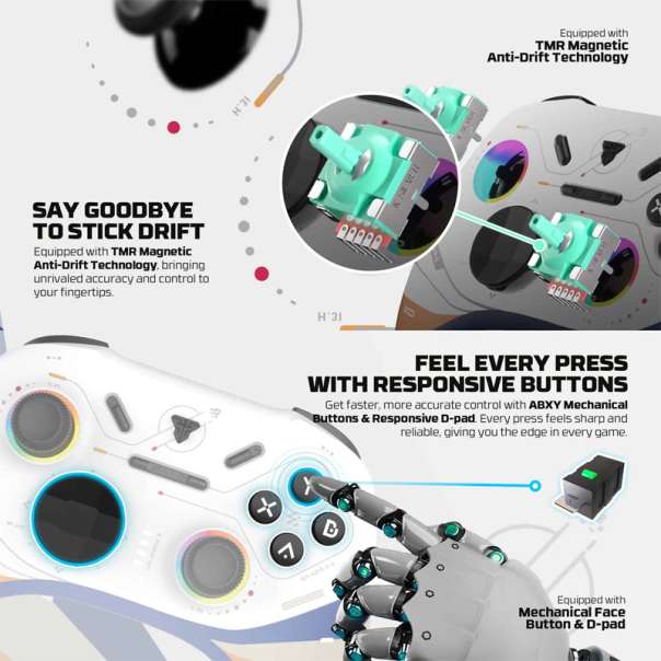 Joypad wireless Fantech WGP15V2S EOS PRO II S Start Two multiplatform RGB beli - G222348