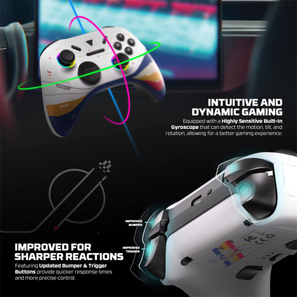 Joypad wireless Fantech WGP15V2S EOS PRO II S Start Two multiplatform RGB beli - G222348