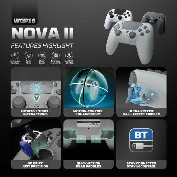 Joypad wireless Fantech WGP16 Nova II beli - 223722-1